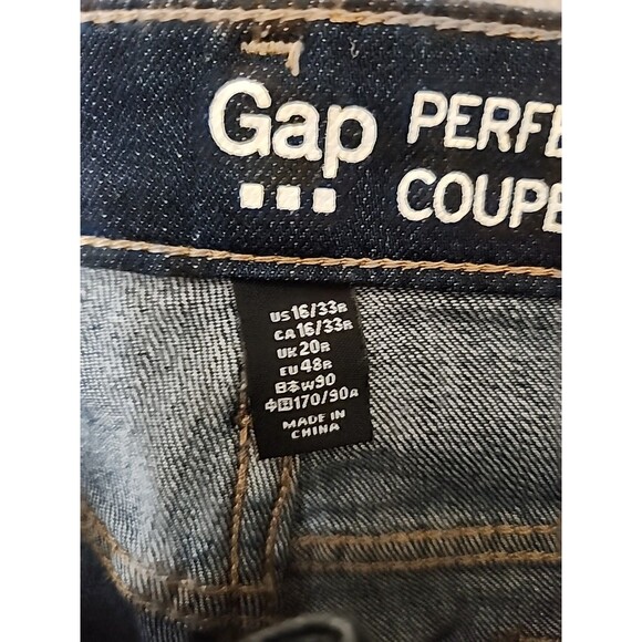 Gap Perfect Boot Jeans Womens 16 33 Blue Dark Wash Stretch - Picture 7 of 9